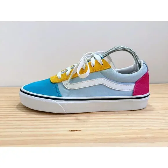 Vans Ward Color Block Low Skate Shoes Skateboarding Canvas Womens Size 8.5 - Picture 3 of 11